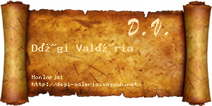 Dégi Valéria névjegykártya